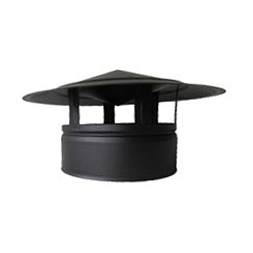 Sombrero sin Ala Acero Inoxidable Negro 80mm